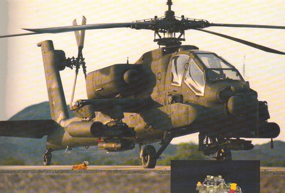 The AH-64A Apache helicopter with Woodward controls.